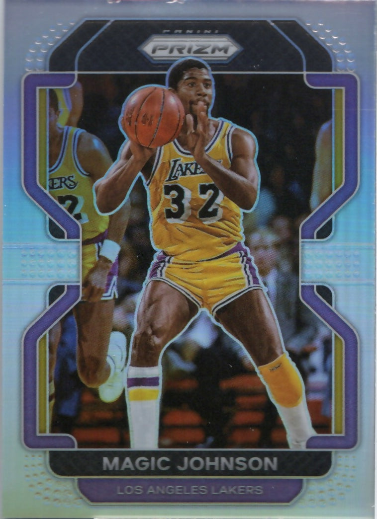 2021-22 Panini Prizm Basketball - Base - Prizm # 248 Magic Johnson - Los Angeles Lakers