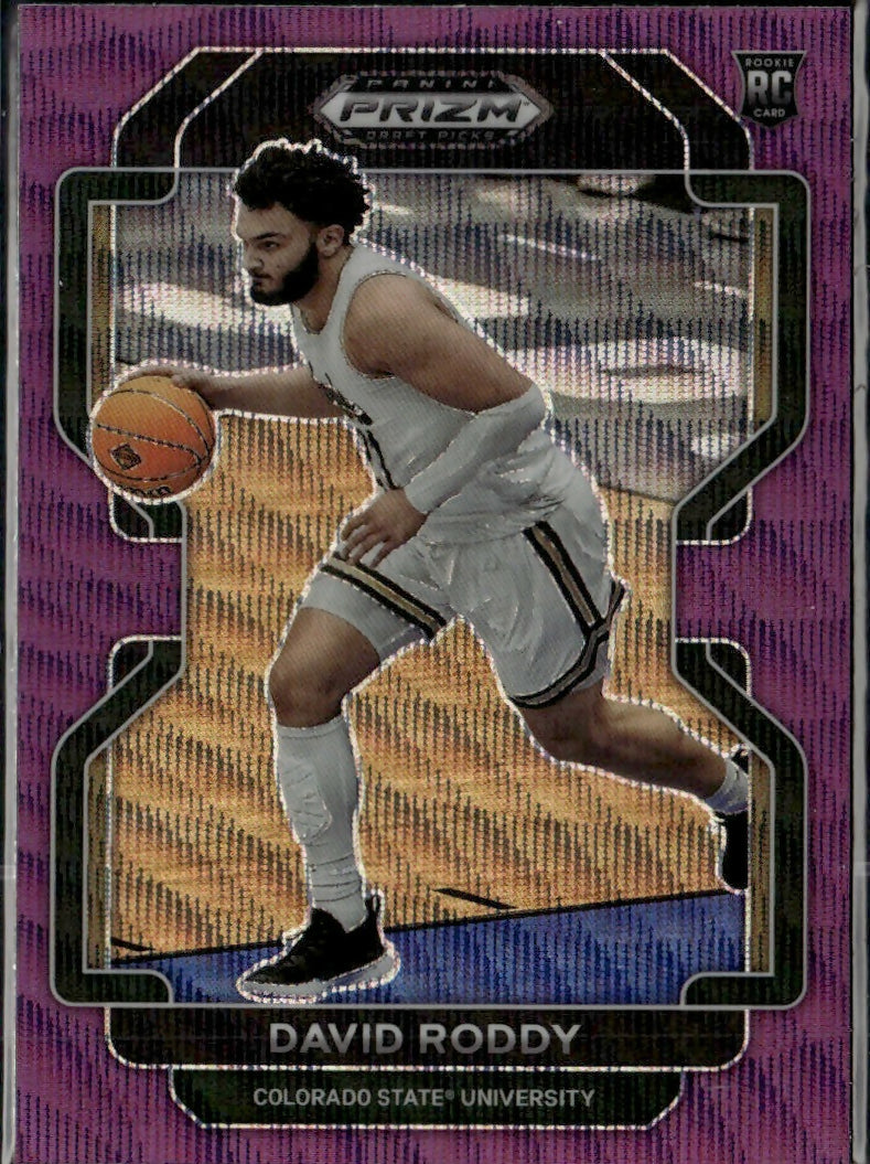 2022 Panini Prizm Draft Picks Basketball - Base - Purple Wave Prizm #88 David Roddy - Colorado State - A