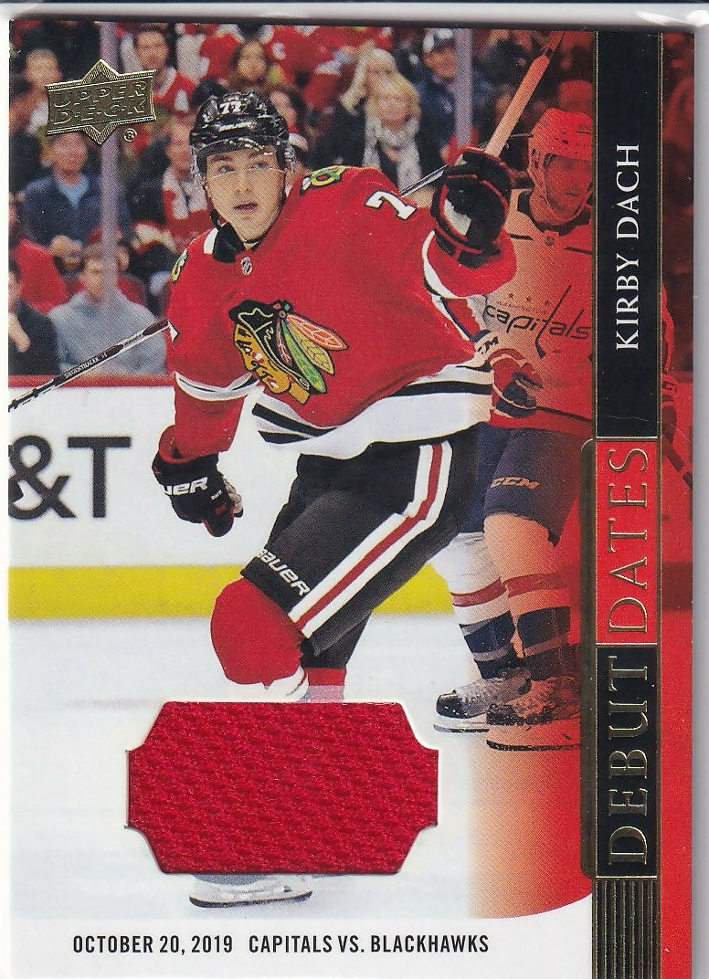 2020-21 Upper Deck Debut Dates Jersey #DD-5 Kirby Dach Chicago Blackhawks