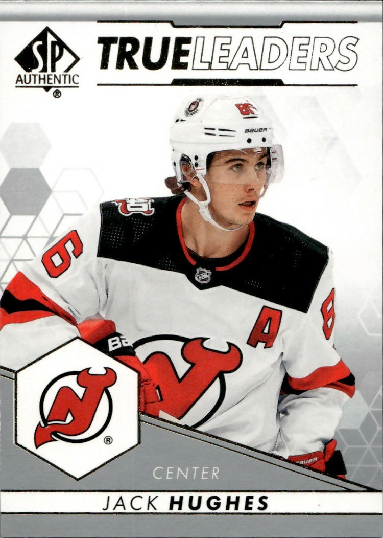 2022-23 Upper Deck SP Authentic Hockey - True Leaders #TL-19 Jack Hughes - New Jersey Devils - A