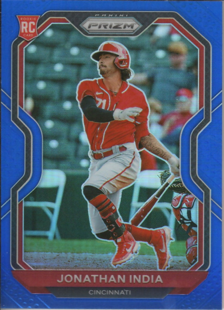 2021 Panini Prizm Baseball - [Base] - Blue Prizm #26 Jonathan India - Cincinnati Reds - A