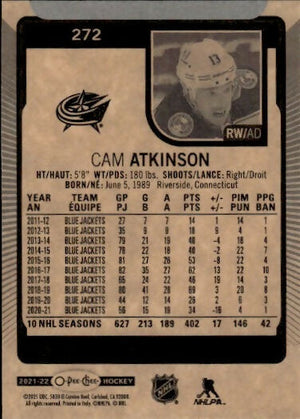 2021-22 Upper Deck O-Pee-Chee Hockey - Base #272 Cam Atkinson - Columbus Blue Jackets