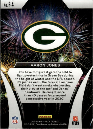 2027 Panini Prizm Football - Fireworks #F-4 Aaron Jones Green Bay Packers - B