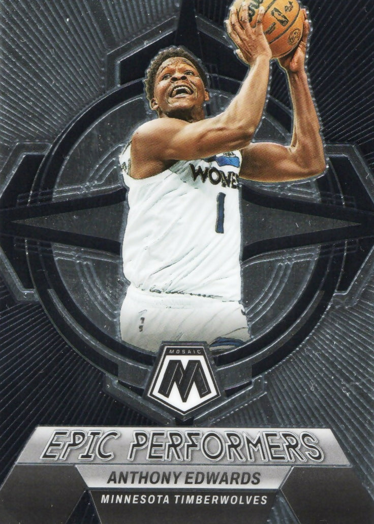 2022-23 Panini Mosaic Basketball - Epic Performers #16 Anthony Edwards - Minnesota Timberwolves - A
