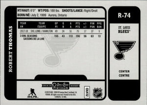 2018-19 O-Pee-Chee Platinum Hockey - Retro Rookie #R-74 St Louis Blues - Robert Thomas