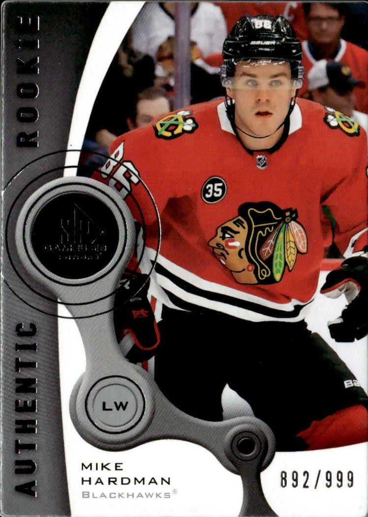 2021-22 Upper Deck SP Game Used Hockey - Authentic Rookie :999 #R-26 Mike Hardman - Chicago Blackhawks - A