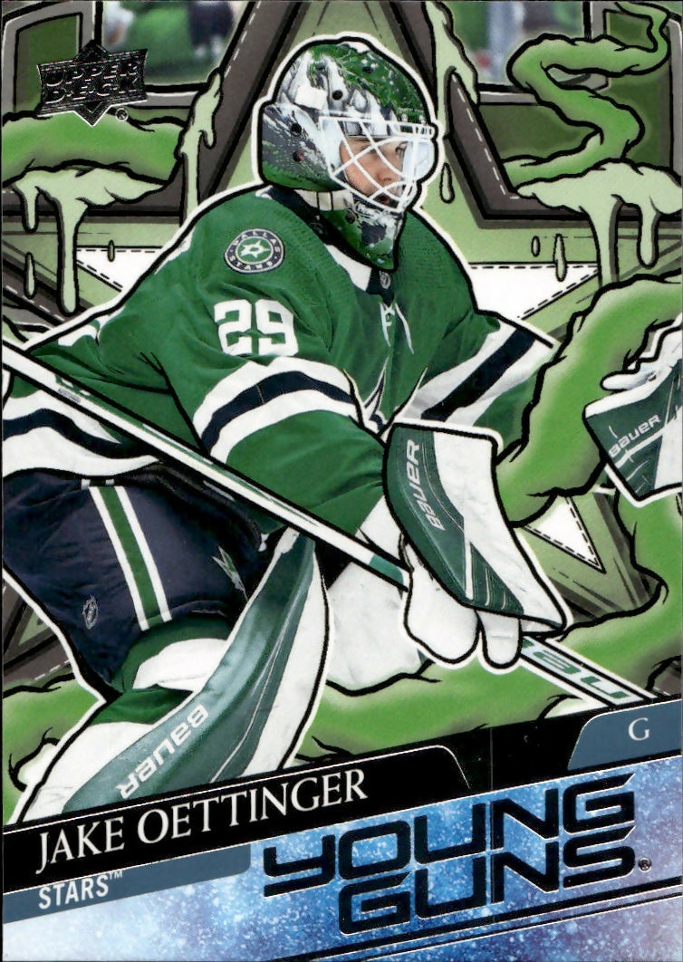 2024-25 Upper Deck Series 2 Hockey - Young Guns Renewed #246 Jake Oettinger - Dallas Stars - A