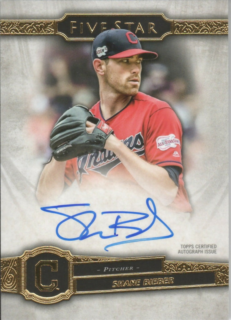2021 Topps Five Star Baseball - Autographs #FSA-SBA Shane Beiber - Cleveland Indians - F