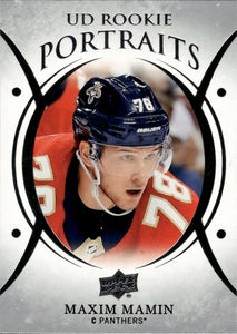 2018-19 Upper Deck Series 2 Hockey - UD Portraits - Rookie #P-82 Maxim Mamin - Florida Panthers