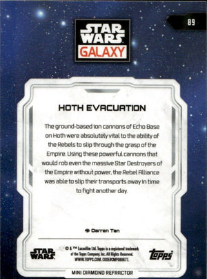 2024 Topps Star Wars Galaxy Chrome - Base - Mini Diamond #89 Hoth Evacuation - B