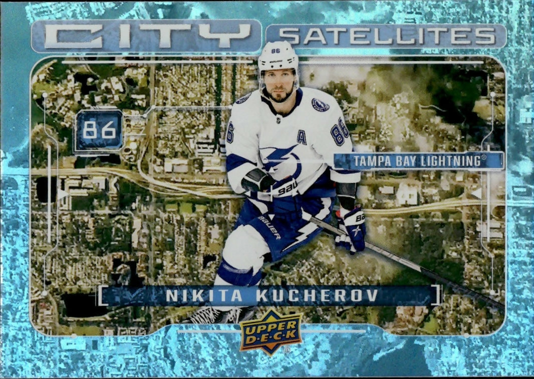 2024-25 Upper Deck Series 1 Hockey - City Satellites #CS-9 Nikita Kucherov - Tampa Bay Lightning - A