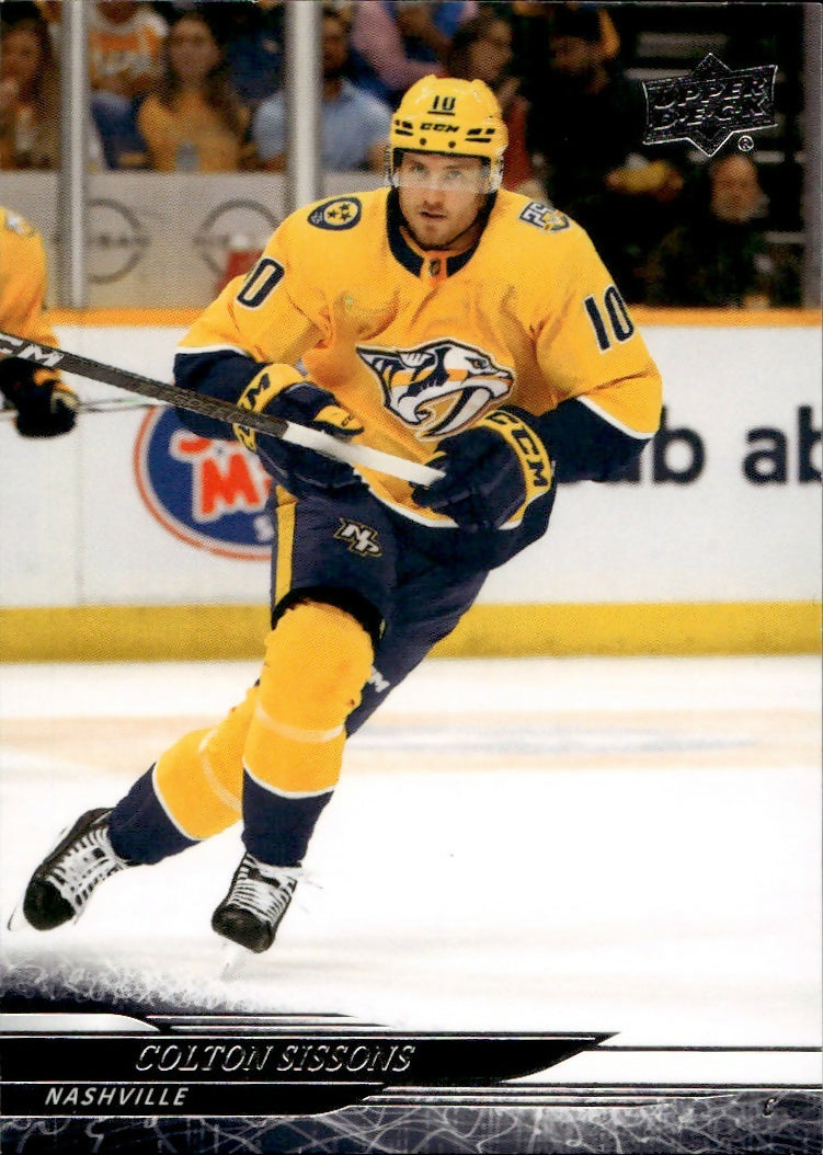 2024-25 Upper Deck Series 1 Hockey - Base #109 Colton Sissons - Nashville Predators