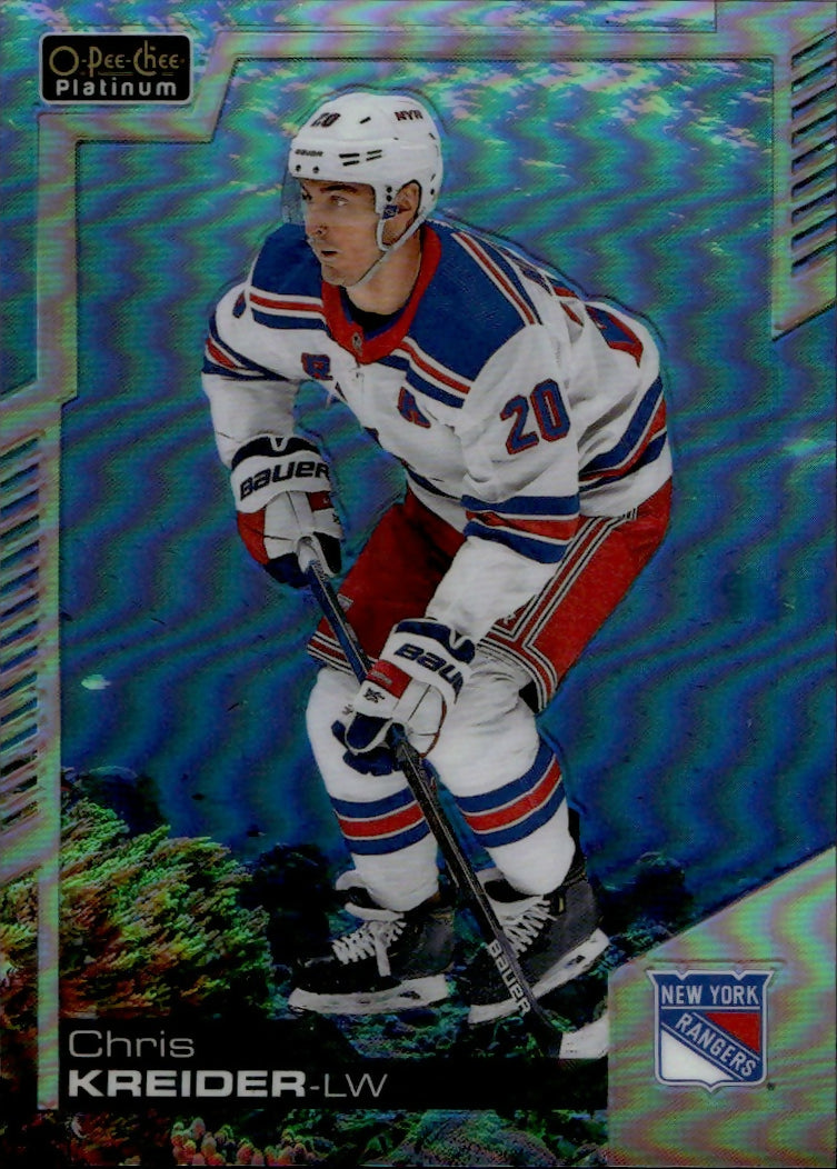 2020-21 Upper Deck O-Pee-Chee Platinum - Base - Aquamarine :499 #49 Chris Kreider - New York Rangers - A