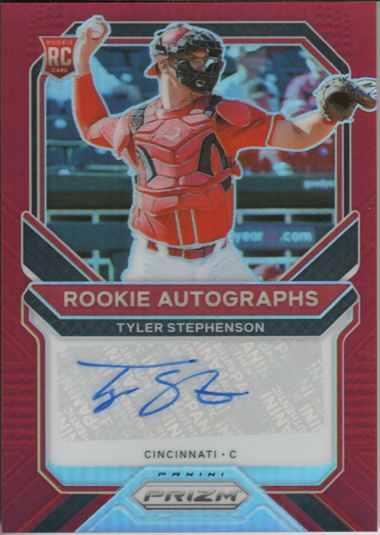 2021 Panini Prizm Baseball - Rookie Autographs - Red Prizm #RA-TY Tyler Stephenson - Cincinnati Reds - A