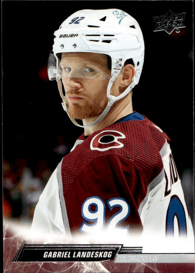2022-23 Upper Deck Series 1 Hockey - Base #48 Gabriel Landeskog - Colorado Avalanche - A