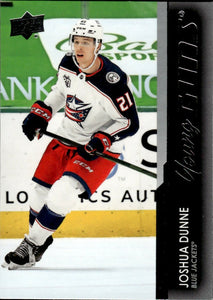 2021-22 Upper Deck Series 1 - Base - Young Guns #218 Joshua Dunne - Columbus Blue Jackets - A