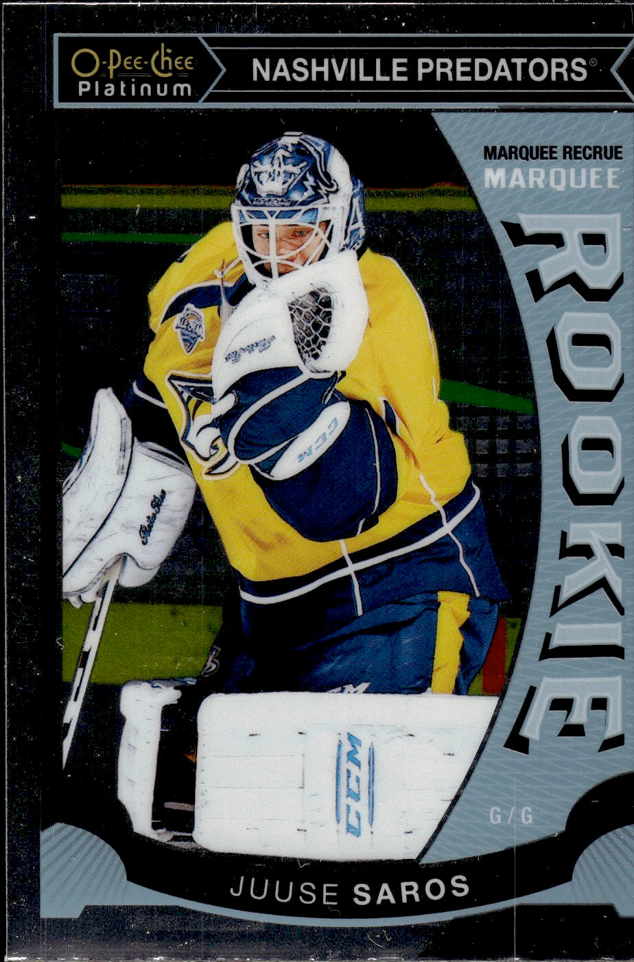 2015-16 O-Pee-Chee Platinum Hockey Marquee Rookies #M27 Juuse Saros - Nashville Predators