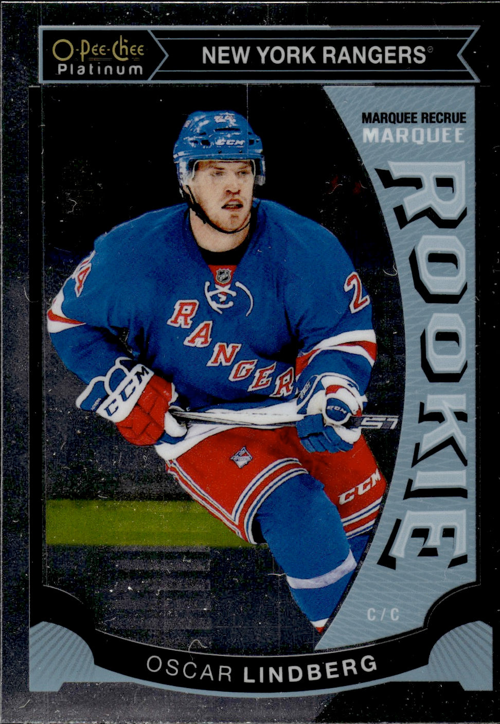 2015-16 O-Pee-Chee Platinum Hockey Marquee Rookies #M34 Oscar Lindberg - New York Rangers