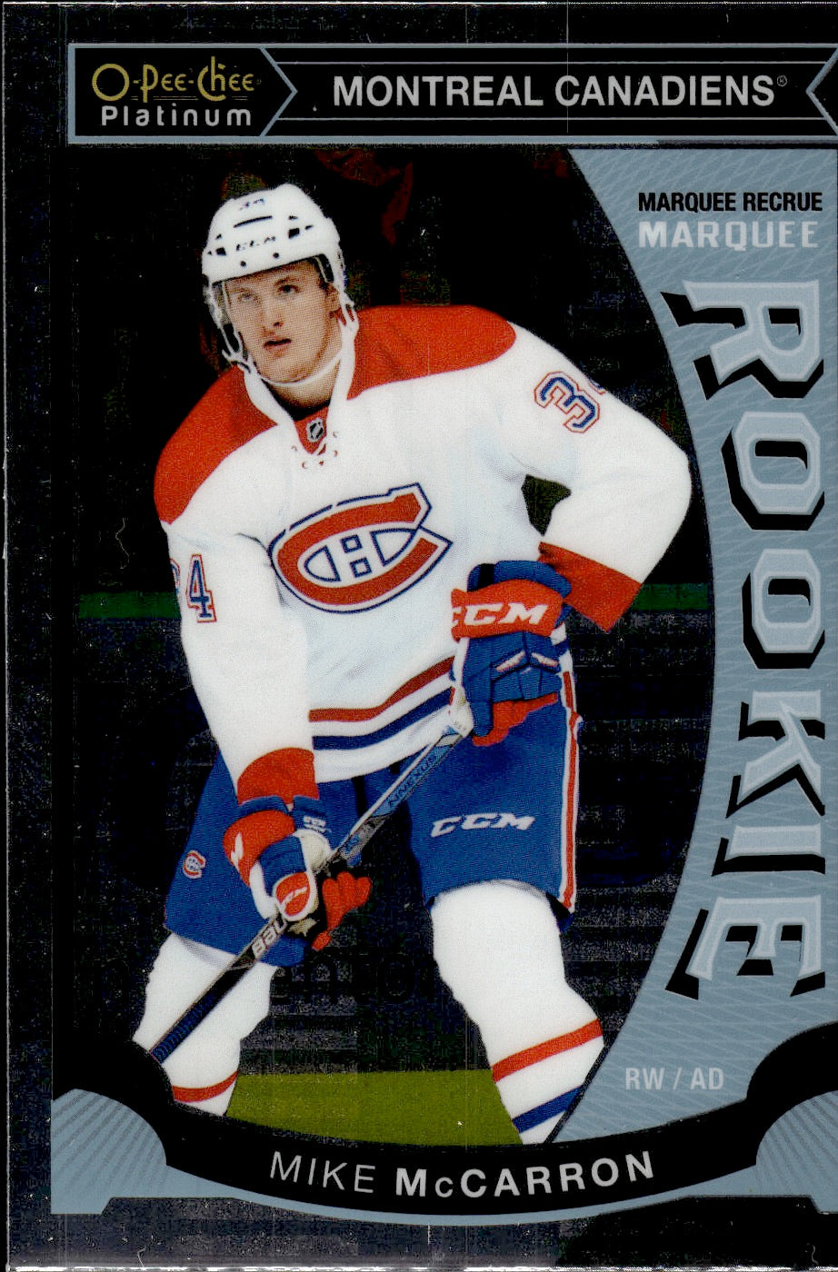 2015-16 O-Pee-Chee Platinum Hockey Marquee Rookies #M39 Mike McCarron - Montreal Canadiens