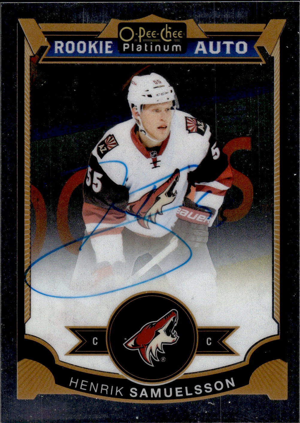 2015-16 O-Pee-Chee Platinum Hockey Rookie Autographs #164 Henrik Samuelsson - Arizona Coyotes