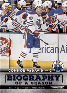 2015-16 Upper Deck Biography of a Season #BIOCM-7 Connor McDavid - Edmonton Oilers