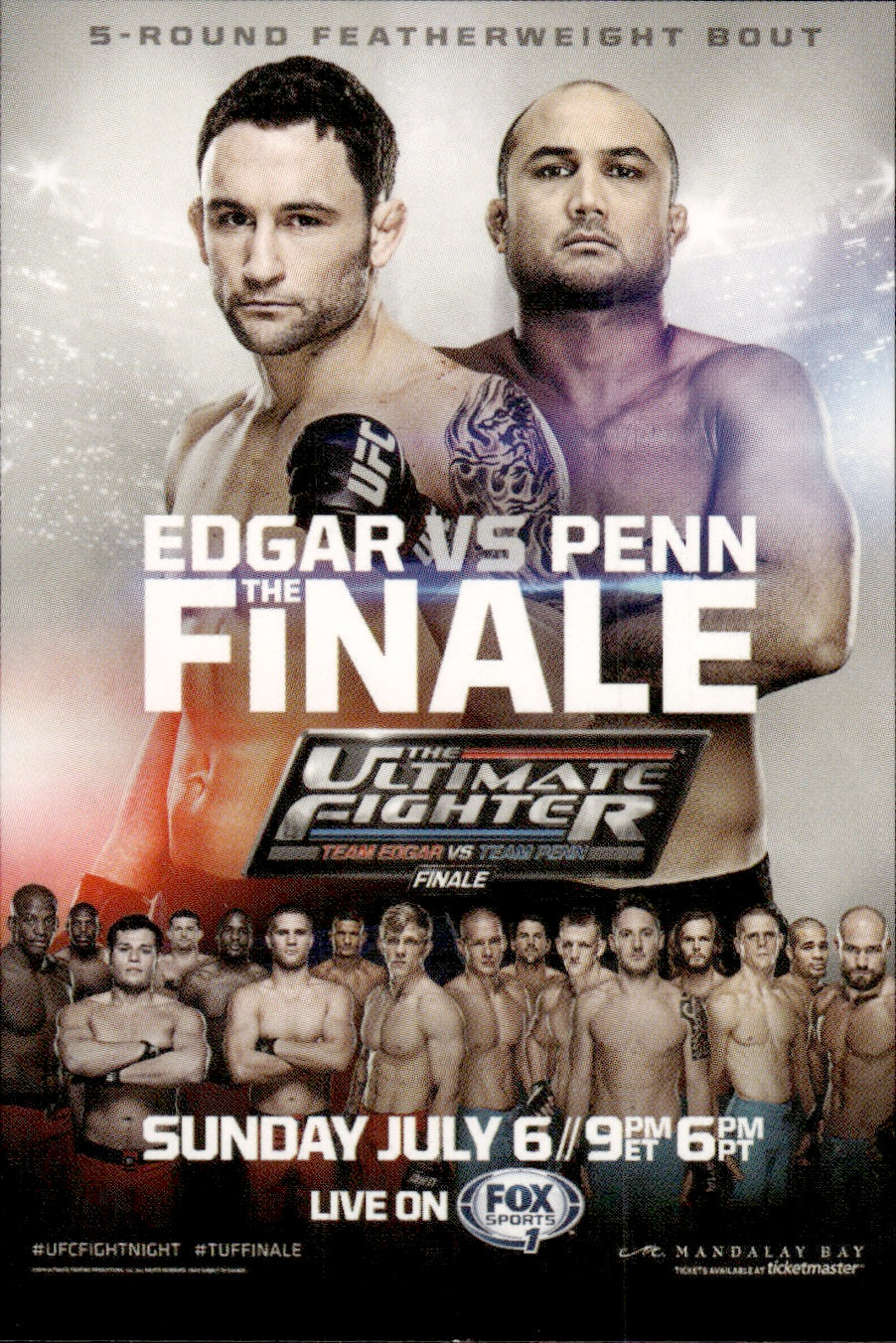 2015 Topps UFC Chronicles Fight Poster Preview #FPR-TUF 19 Edgar vs Penn