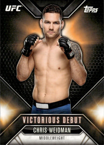 2015 Topps UFC Chronicles Victorious Debut #VD-24 Chris Weidman - Middlwweight