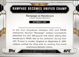 2015 Topps UFC Chronicles #55 Rampage Becomes Unified Champ - Light Heavyweight