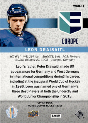 2016 Upper Deck World Cup of Hockey #WCH-11 Leon Draisaitl - Edmonton Oilers/Europe