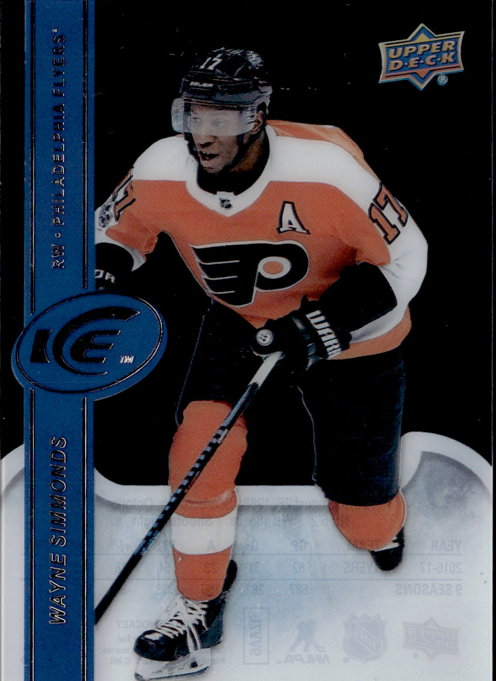 2017-18 Upper Deck Ice Hockey Base #25 Wayne Simmonds - Philadelphia Flyers