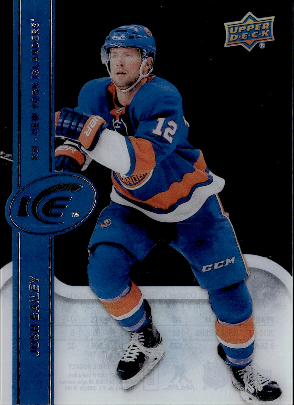 2017-18 Upper Deck Ice Hockey Base #34 Josh Bailey - New York Islanders