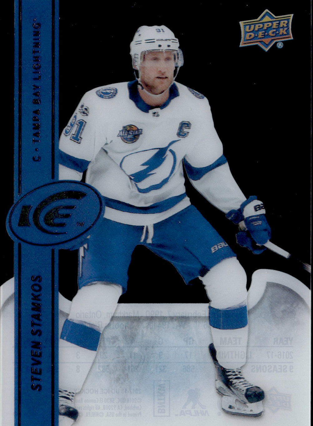 2017-18 Upper Deck Ice Hockey Base #36 Steven Stamkos - Tampa Bay Lightning