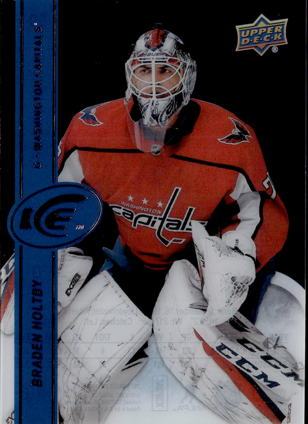 2017-18 Upper Deck Ice Hockey Base #90 Braden Holtby - Washington Capitals