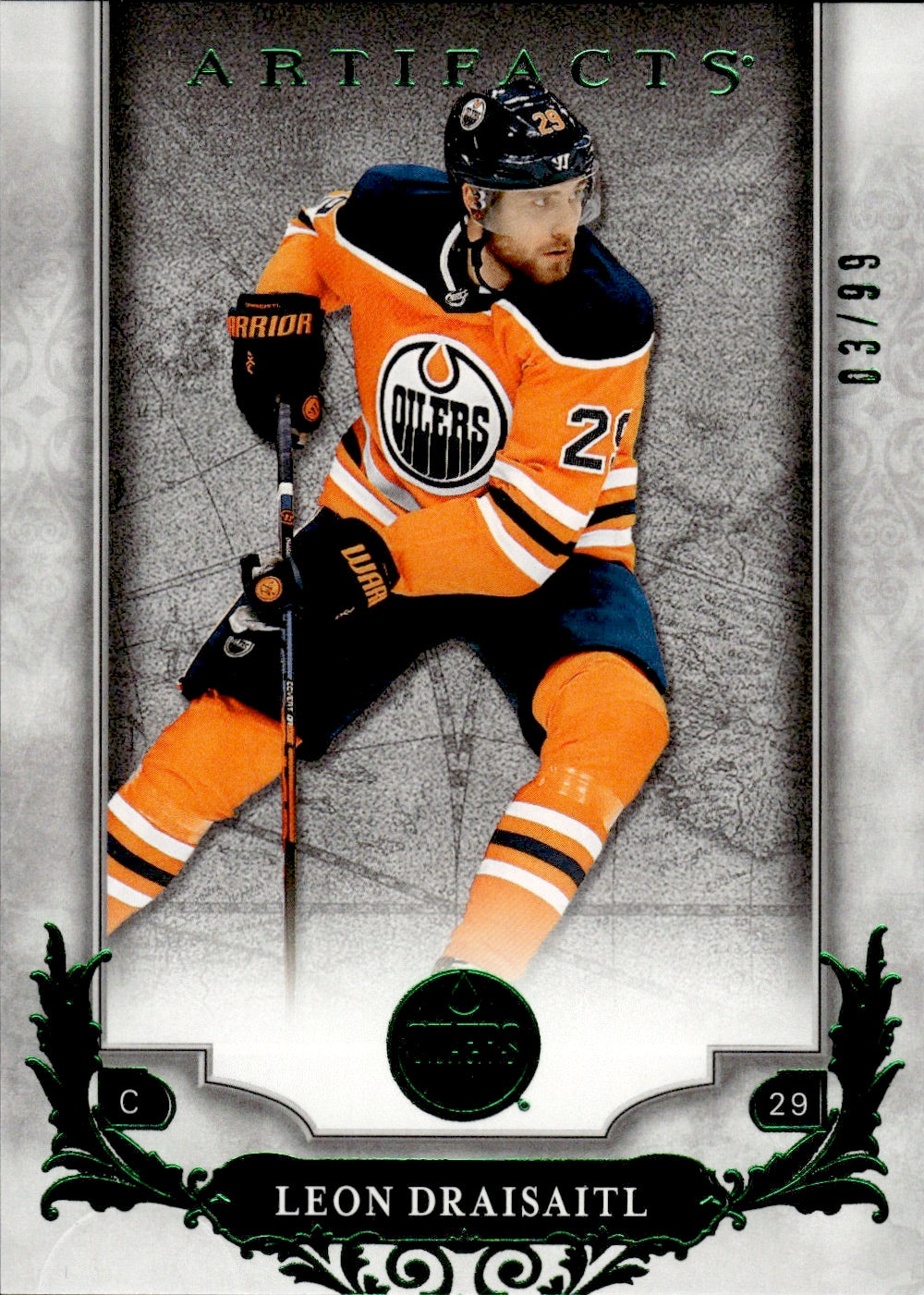 2018-19 Upper Deck Artifacts Hockey Base Emerald /99 #35 Leon Draisaitl - Edmonton Oilers