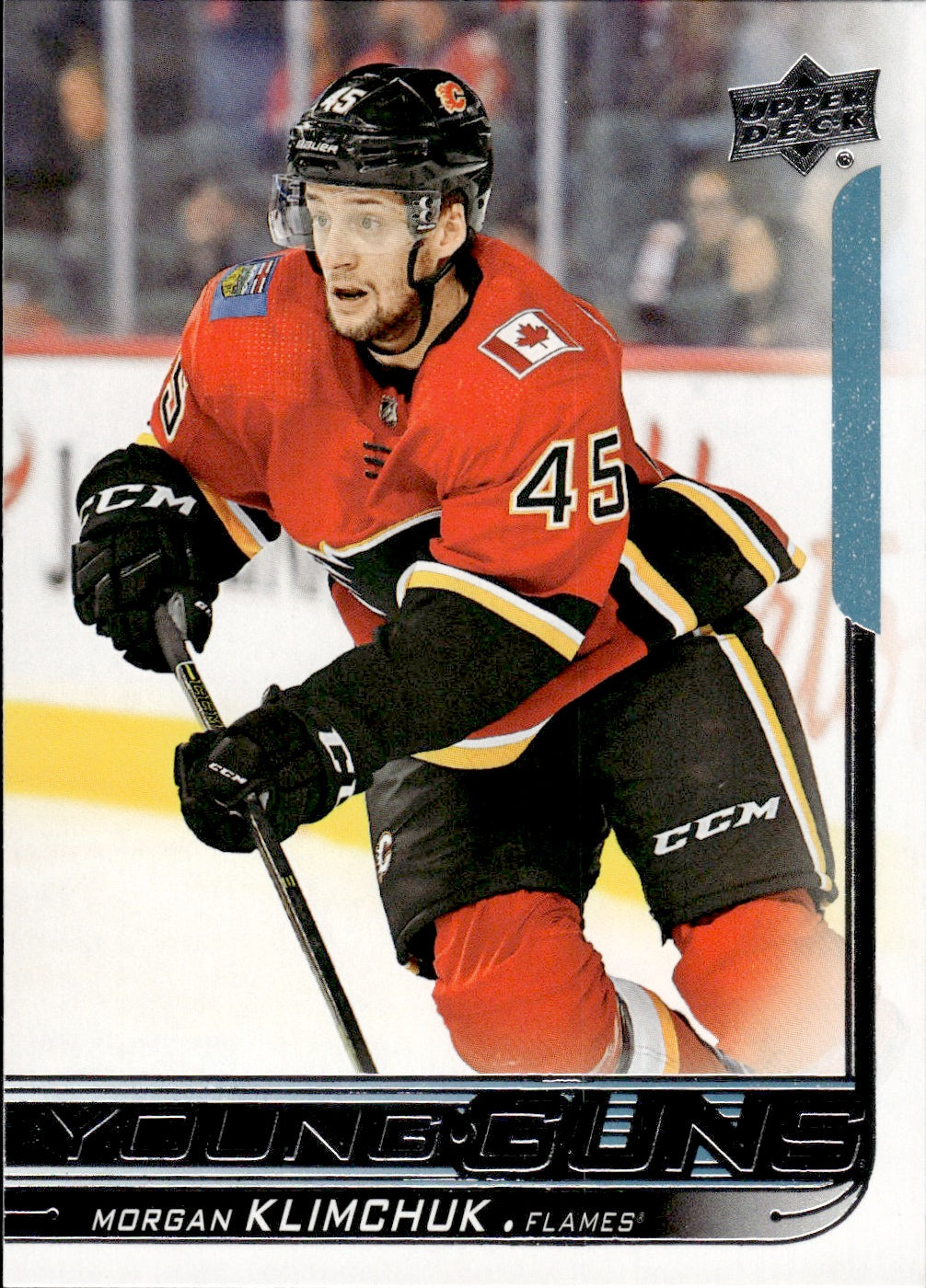 2018-19 Upper Deck Series 1 Hockey - Base - Young Guns #204 Morgan Klimchuk - Calgary Flames