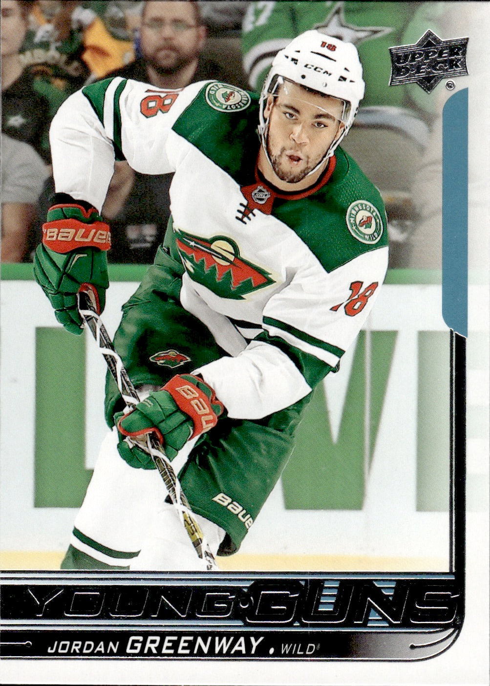 2018-19 Upper Deck Series 1 Hockey - Base - Young Guns #213 Jordan Greenway - Minnesota Wild