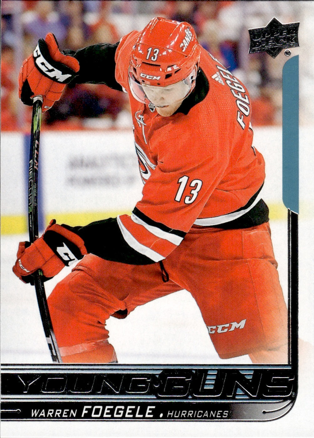 2018-19 Upper Deck Series 1 Hockey - Base - Young Guns #236 Warren Foegele - Carolina Hurricanes