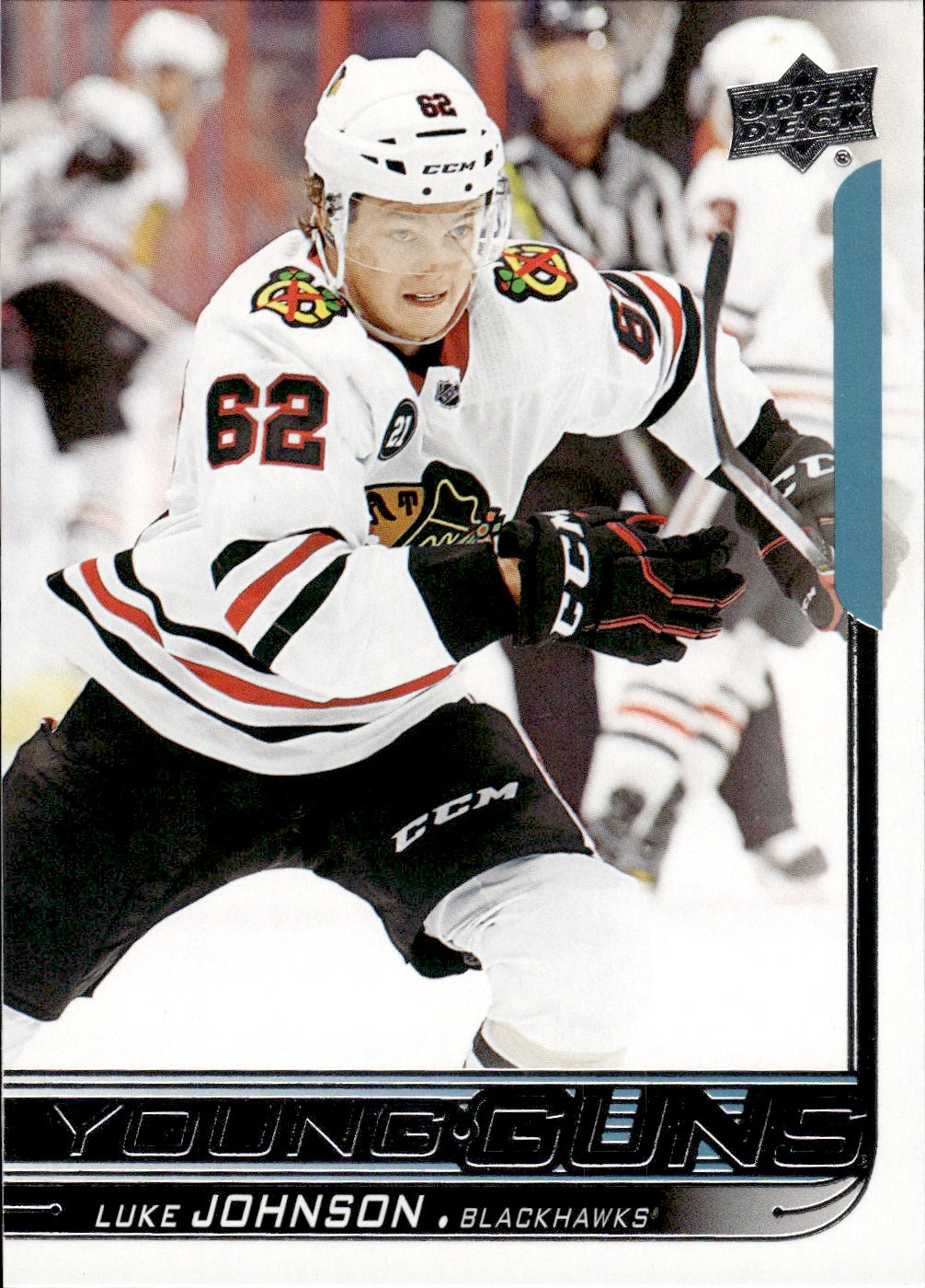 2018-19 Upper Deck Series 1 Hockey - Base - Young Guns #245 Luke Johnson - Chicago Blackhawks