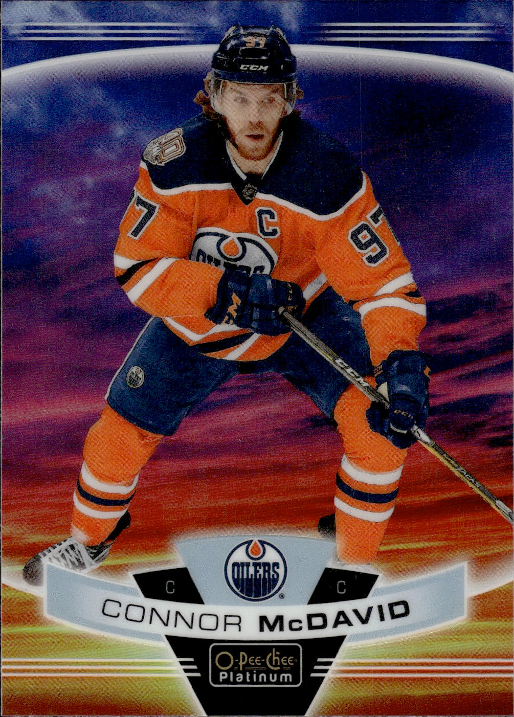 2020-21 Upper Deck O-Pee-Chee Platinum Hockey Base - Sunset #150 Connor McDavid - Edmonton Oilers