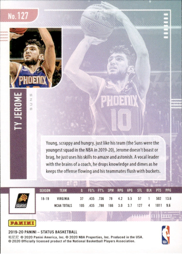 2019-20 Panini Status Basketball Tmall - Base #127 Ty Jerome - Phoenix Suns