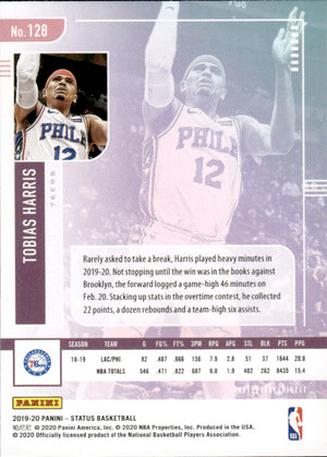 2019-20 Panini Status Basketball Tmall - Base #128 Tobias Harris - Philadelphia 76ers