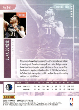 2019-20 Panini Status Basketball Tmall - Base #141 Luca Doncic - Dallas Mavericks