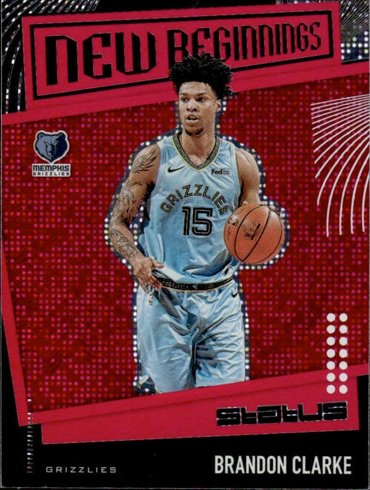 2019-20 Panini Status Basketball Tmall New Beginnings Red #9 Brandon Clarke - Memphis Grizzlies