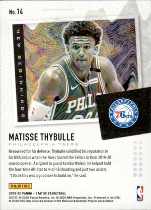 2019-20 Panini Status Basketball Tmall New Beginnings #14 Matisse Thybulle - Philadelphia 76ers