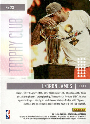 2019-20 Panini Status Basketball Tmall Trophy Club #23 LeBron James - Miami Heat