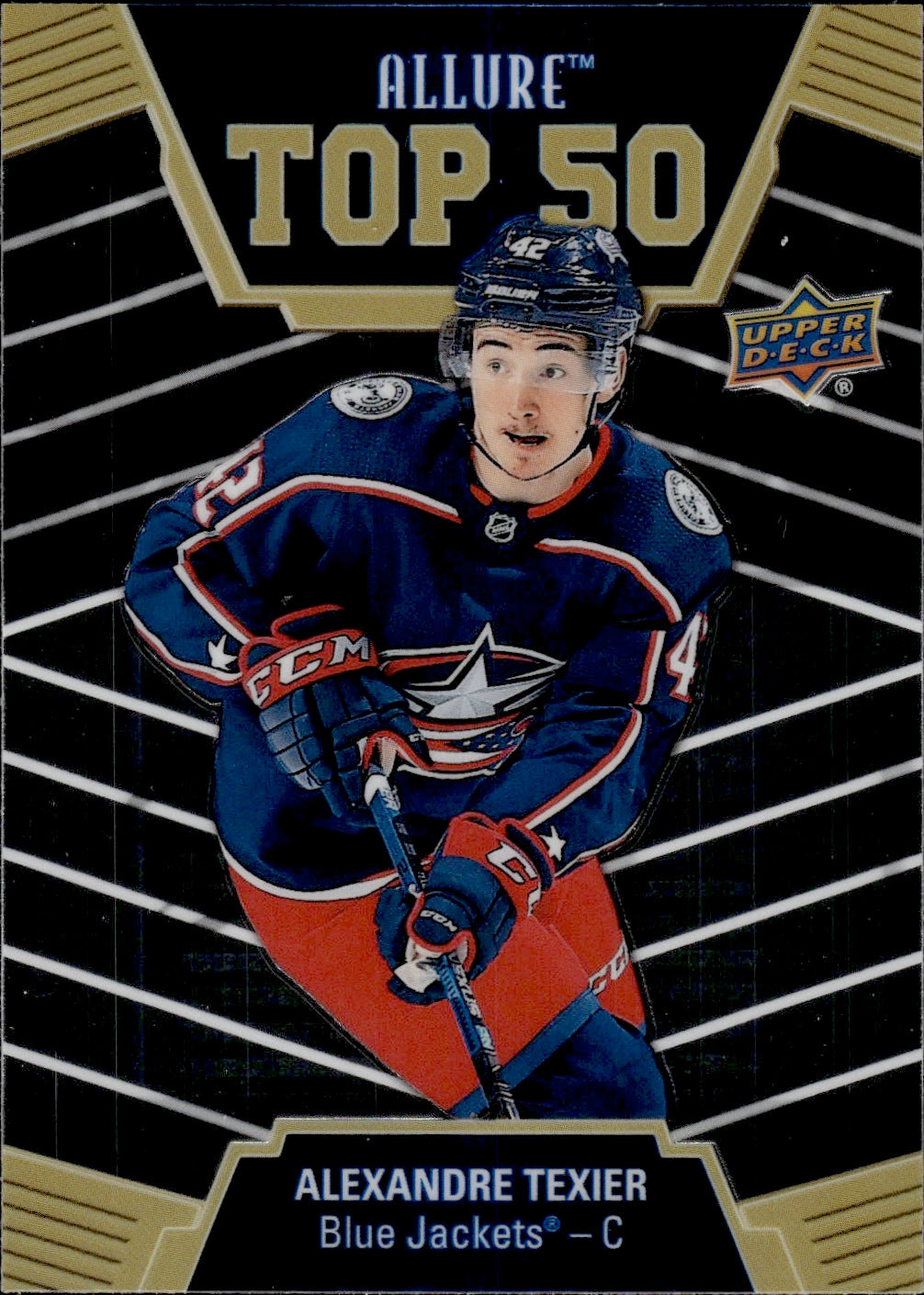 2019-20 Upper Deck Allure Hockey Top 50 #T50-40 Alexandre Texier - Columbus Blue Jackets