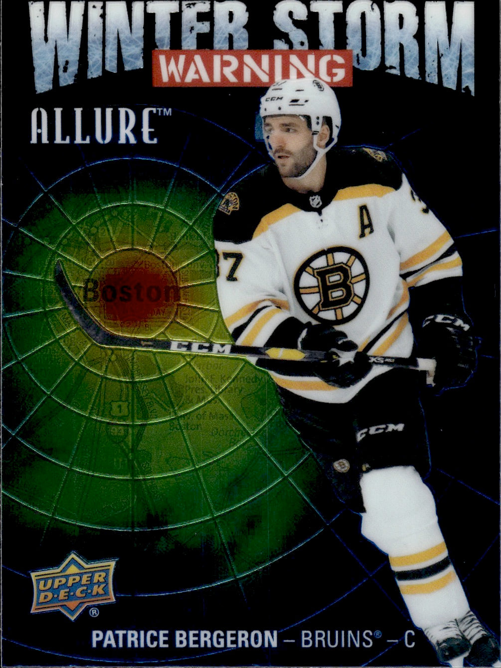 2019-20 Upper Deck Allure Hockey Winter Storm Warning #WSW-14 Patrice Bergeron - Boston Bruins