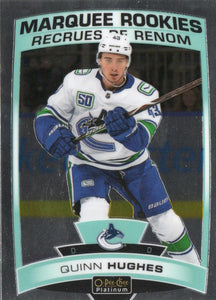 2019-20 Upper Deck O-Pee-Chee Platinum Hockey - Base - Marquee Rookies #190 Quinn Hughes - Vancouver Canucks