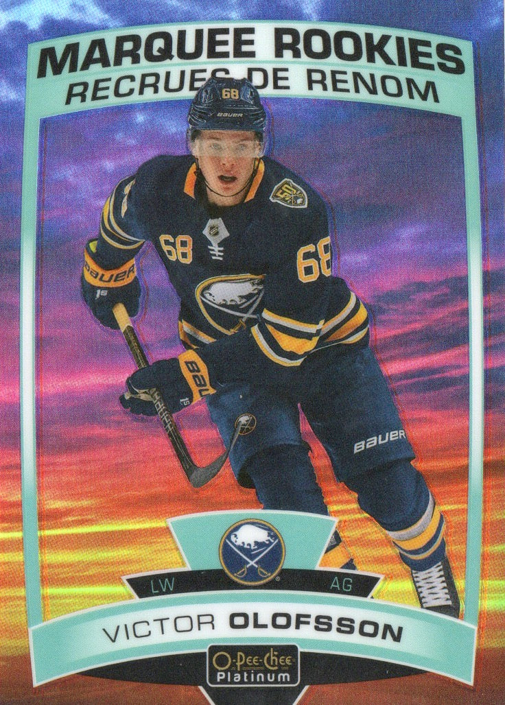 2019-20 Upper Deck O-Pee-Chee Platinum Hockey - Base - Sunset - Marquee Rookies #194 Victor Olofsson - Buffalo Sabres