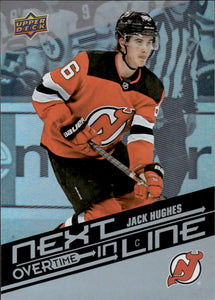 2019-20 Upper Deck Overtime Hockey Next In Line #NL-1 Jack Hughes - New Jersey Devils